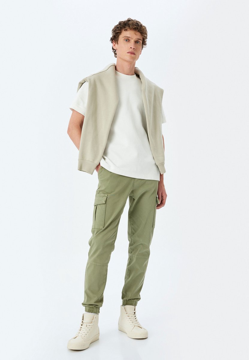 Hoge taille Jogger Cargohose