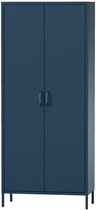 JAN NOWAK - Armoire métallique, brillante, moderne - pour ranger les vêtements - bleu marine