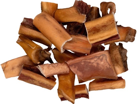 Braaaf Hondensnack Butchery Beef Head Skin Bites - 150 gr