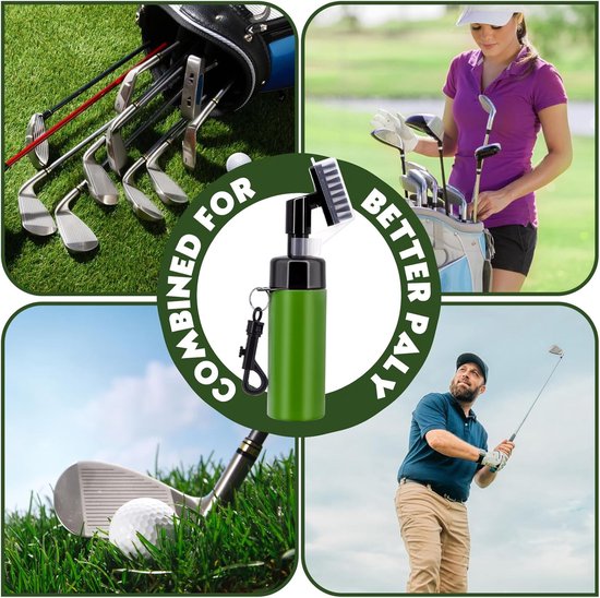 Golf Club Cleaner Borstel, Groene Golf Club Borstel Groove Cleaner Golf Club Cleaner, Professionele Golf Ball Cleaner Met Ingebouwde Water Spray Golf Accessoires van Merkloos — afbeelding 5