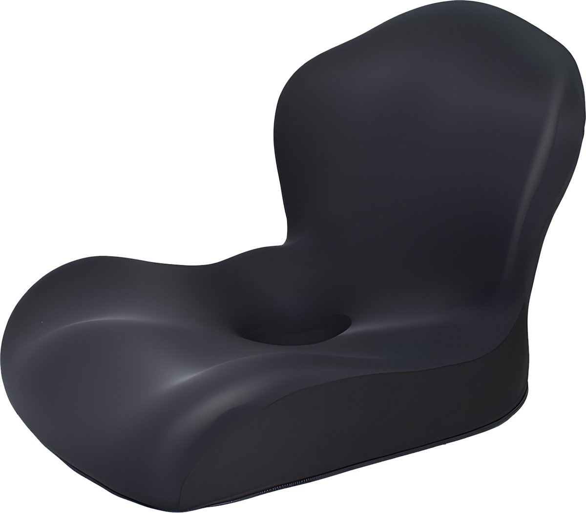 TTLUOKER® Orthopedisch Zitkussen met Rugsteun - Memory Foam Staartbeen Kussen met Anti-Slip Onderlaag - Voor Bureaustoel en Auto - Zwart
