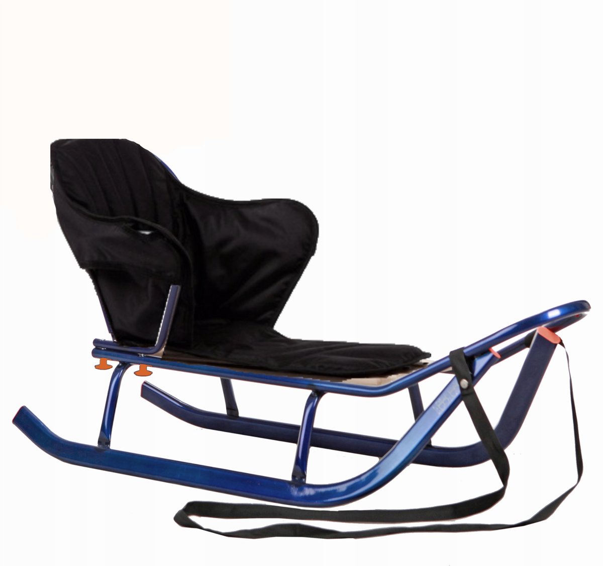 Stevige Metalen Slee met Rugleuning en Matras - 150kg Draagvermogen