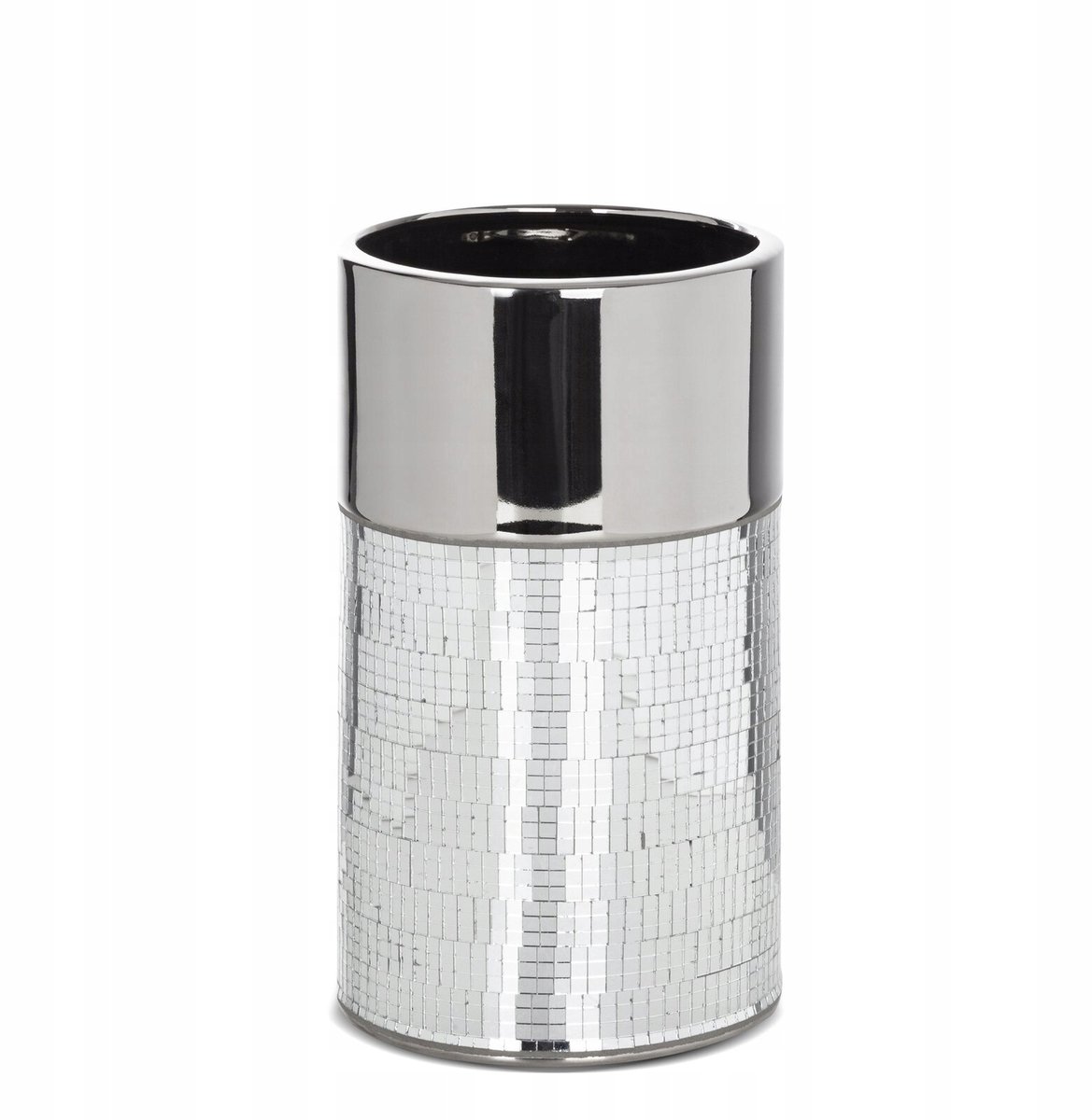 Decoratieve Vaas Mirona Fi 14 x 25 cm Zilverkleurig