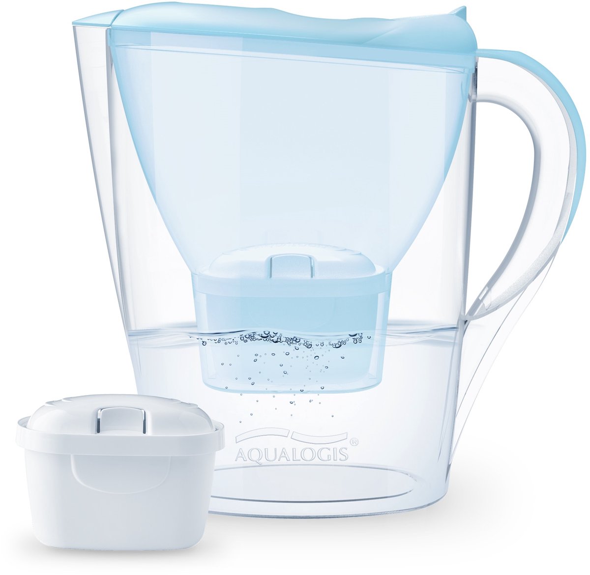 Aqualogis Harmony Waterfilterkan 2,6L Lichtblauw met Pure+ Filter