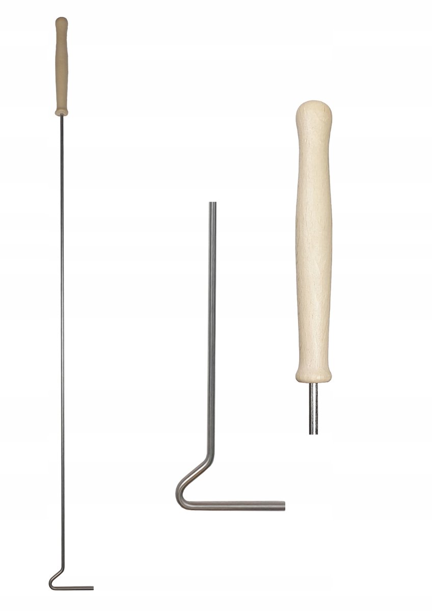 RVS Vuurpook & Haak voor Kampvuur/Vuurkorf - 85cm