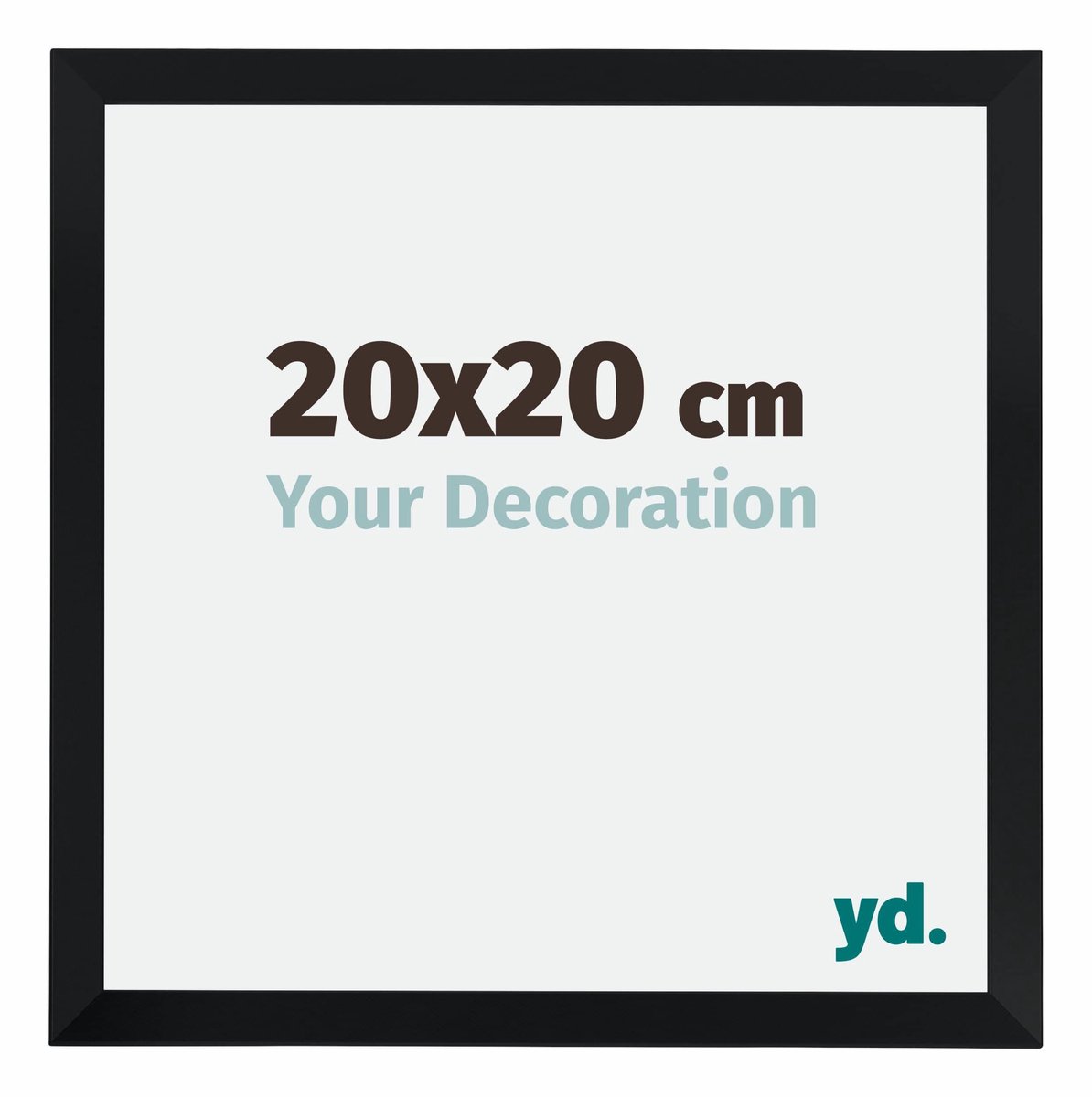 yd. Your Decoration - Fotolijst 20x20 cm - MDF - Zwart Mat - Catania