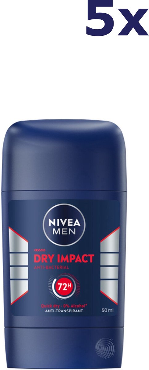 5x Nivea men Dry Impact deodorant stick 50ml
