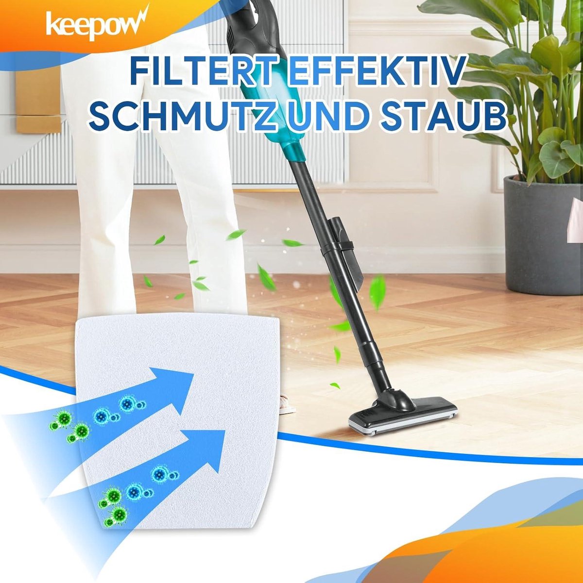 Set van 10 stofzuigerfilters voor Makita stofzuigers - Compatibel met 443060-3 - Hoge kwaliteit - Geschikt voor diverse modellen