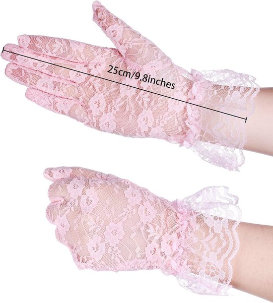 Kanten Handschoenen, Dames Korte Kanten Handschoenen