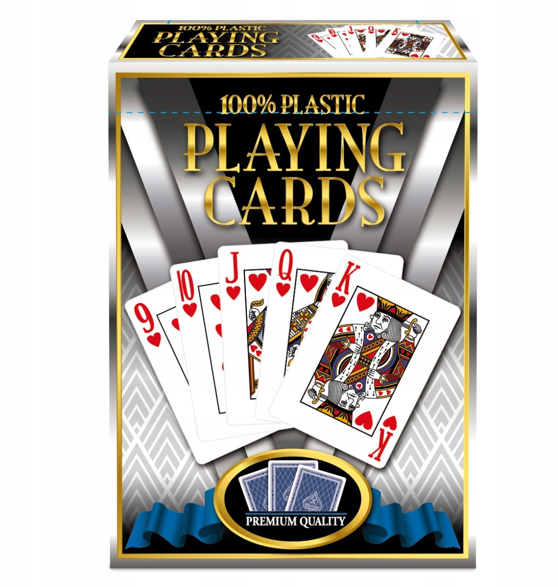 Premium Poker Kaarten Blauw - 100% Plastic, Jumbo Index