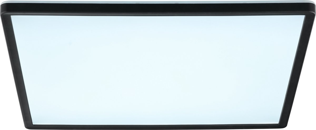 Brilliant Avola - Plafondlamp - Breedte 42 cm - LED 22W - 3000lm - 2700K-6500K - CCT - Timer - Nachtlicht - Dimbaar - Afstandsbediening - IP20 - Zwart
