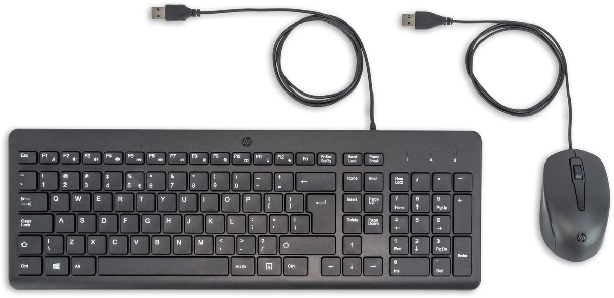 HP 150 - Bedraad Toetsenbord en Muis Combinatie - Qwerty - Zwart