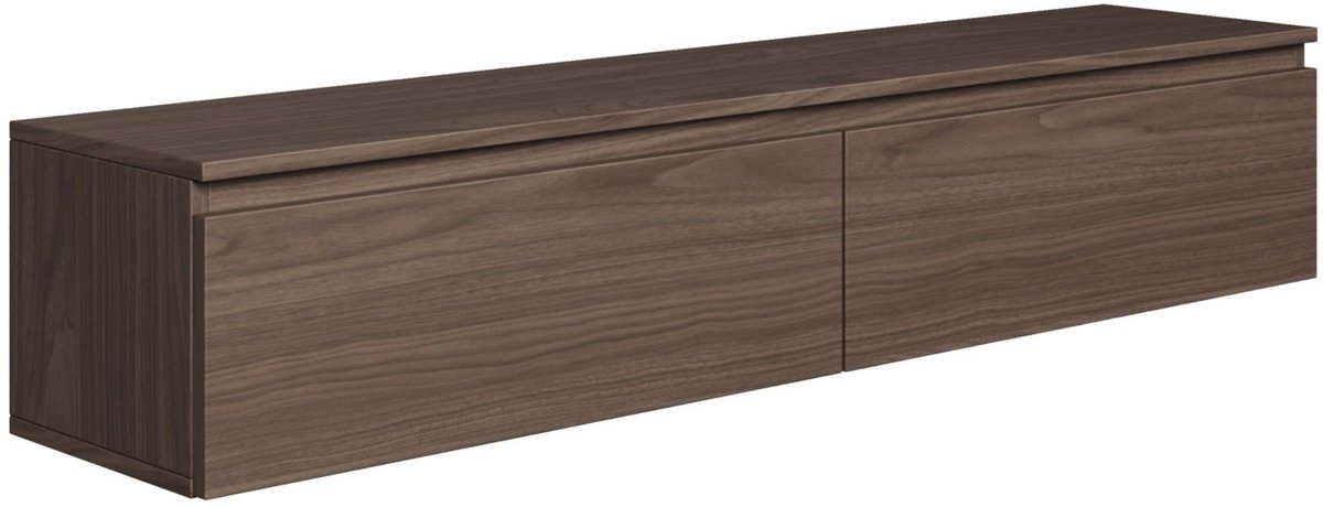 Selsey Bemmi - TV-wandmeubel, Wisconsin walnoot, 150 cm Houtlook walnoot