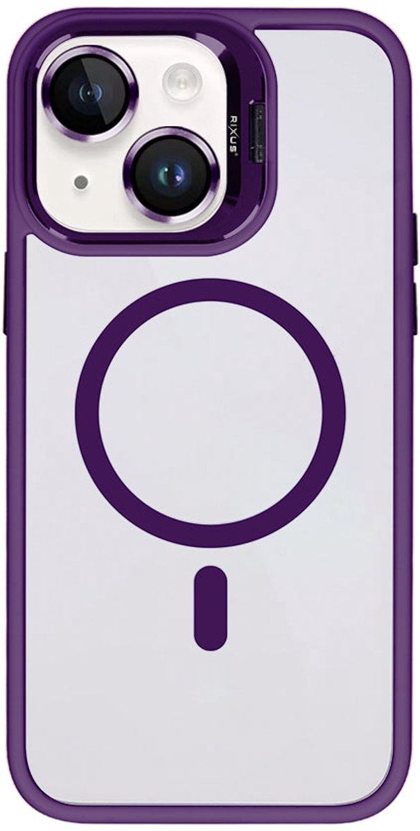 Rixus Classic 03 Case With MagSafe For Apple iPhone 14 Plus Deep Purple