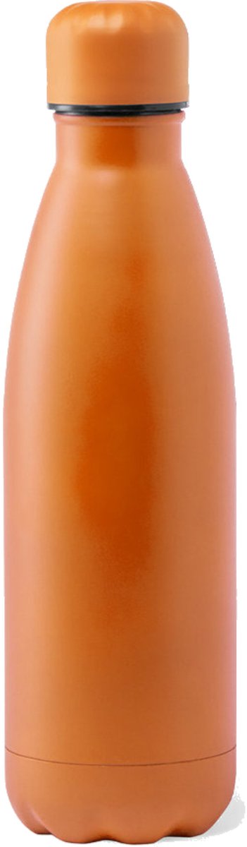 RVS waterfles/drinkfles oranje kleur met schroefdop 790 ml - Sportfles - Bidon