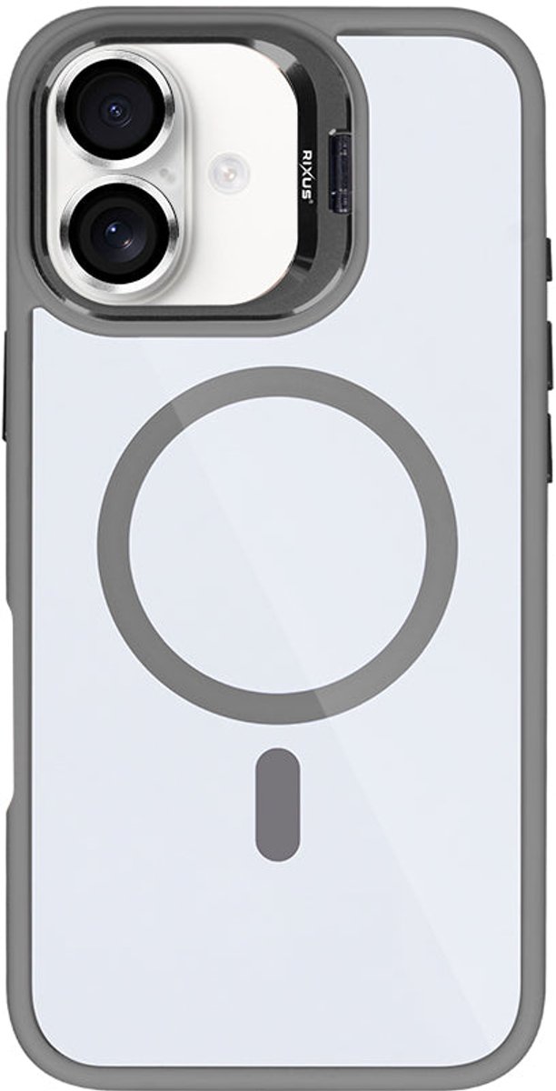 Rixus Classic 03 Case With MagSafe For Apple iPhone 16 Titanium Grey