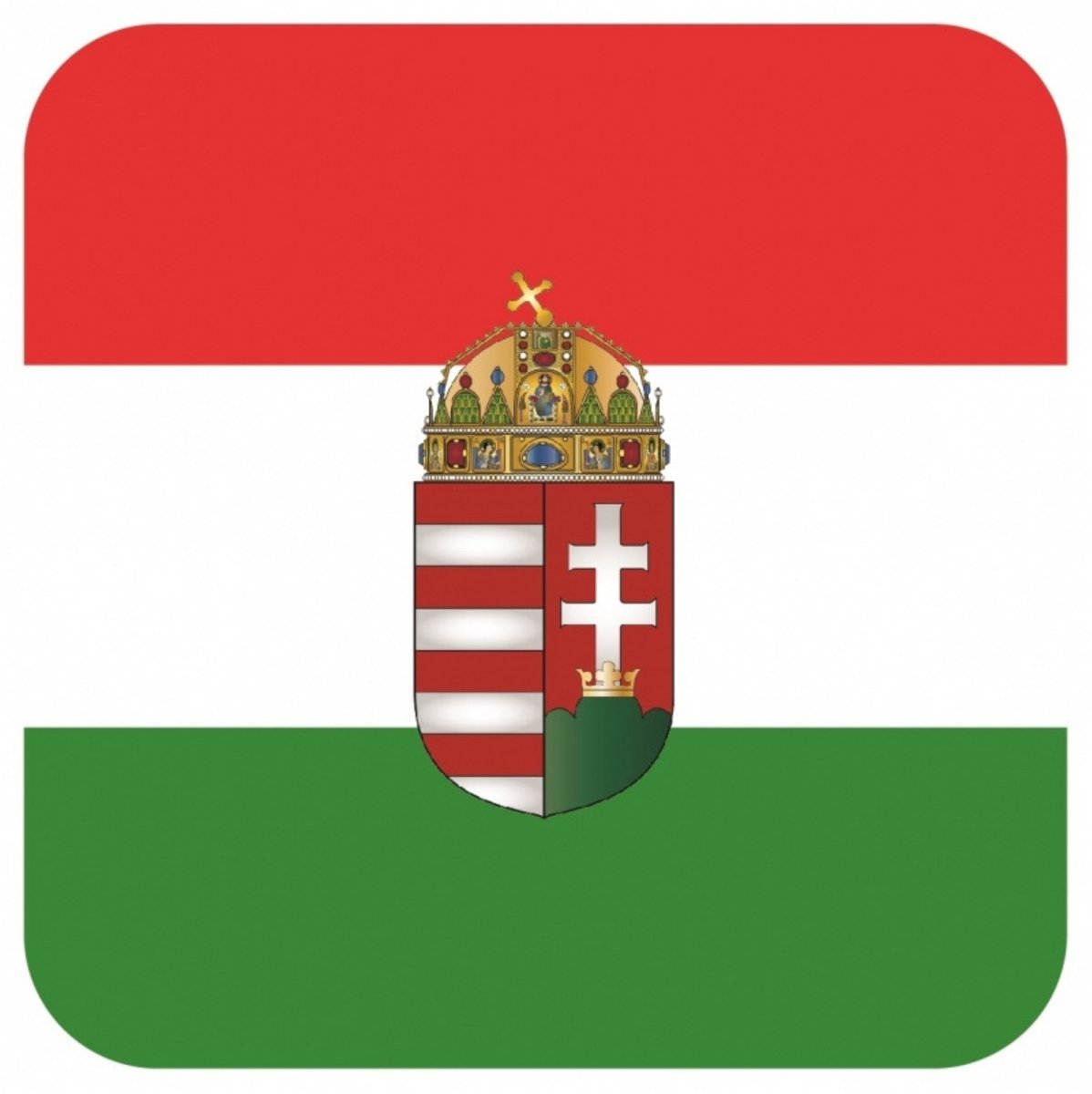 Bierviltjes Hongaarse vlag vierkant 15 st