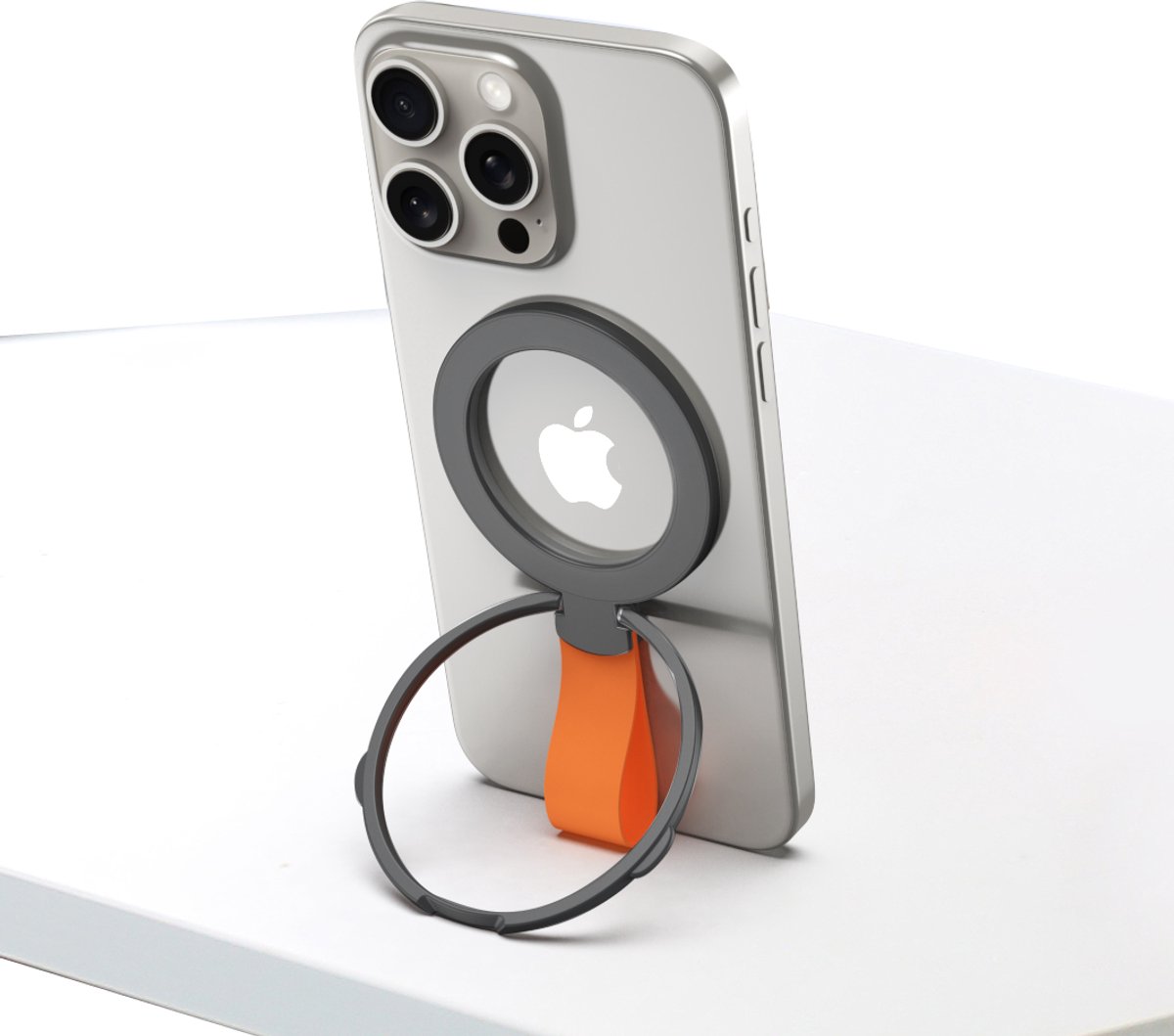 Rixus RXPH20BO Mobile Phone Holder With MagSafe Black And Orange