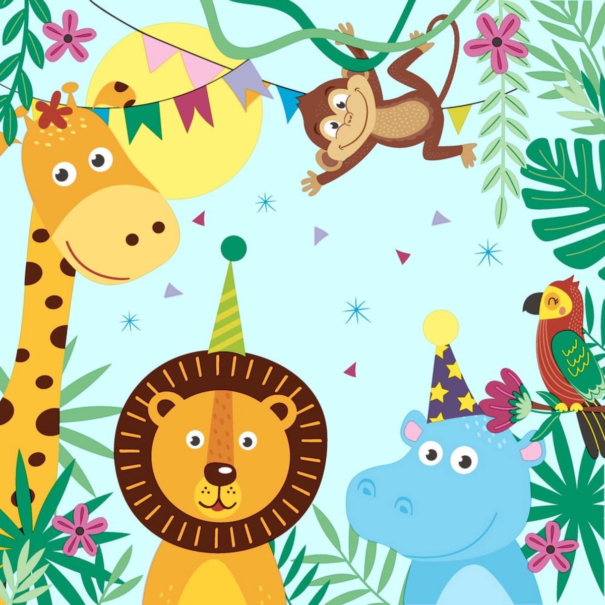 Party Servetten - 33x33 cm - - - Party Animals