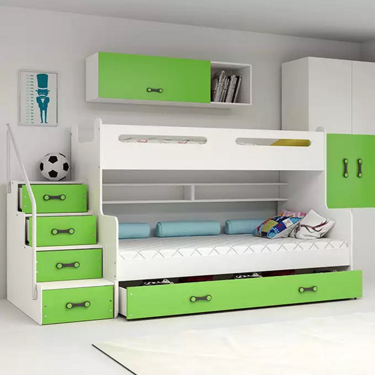 BMS MAX 3 - Bunk Bed - 120x200 - Jongeren - Groen