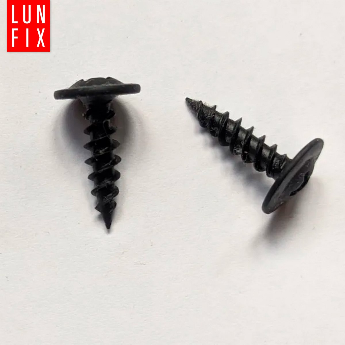 LUN FIX - Set zelftappende schroeven 4,2x50 mm - 250 stuks - gefosfateerd zwart - schijfflens voor plaat, kunststof op hout
