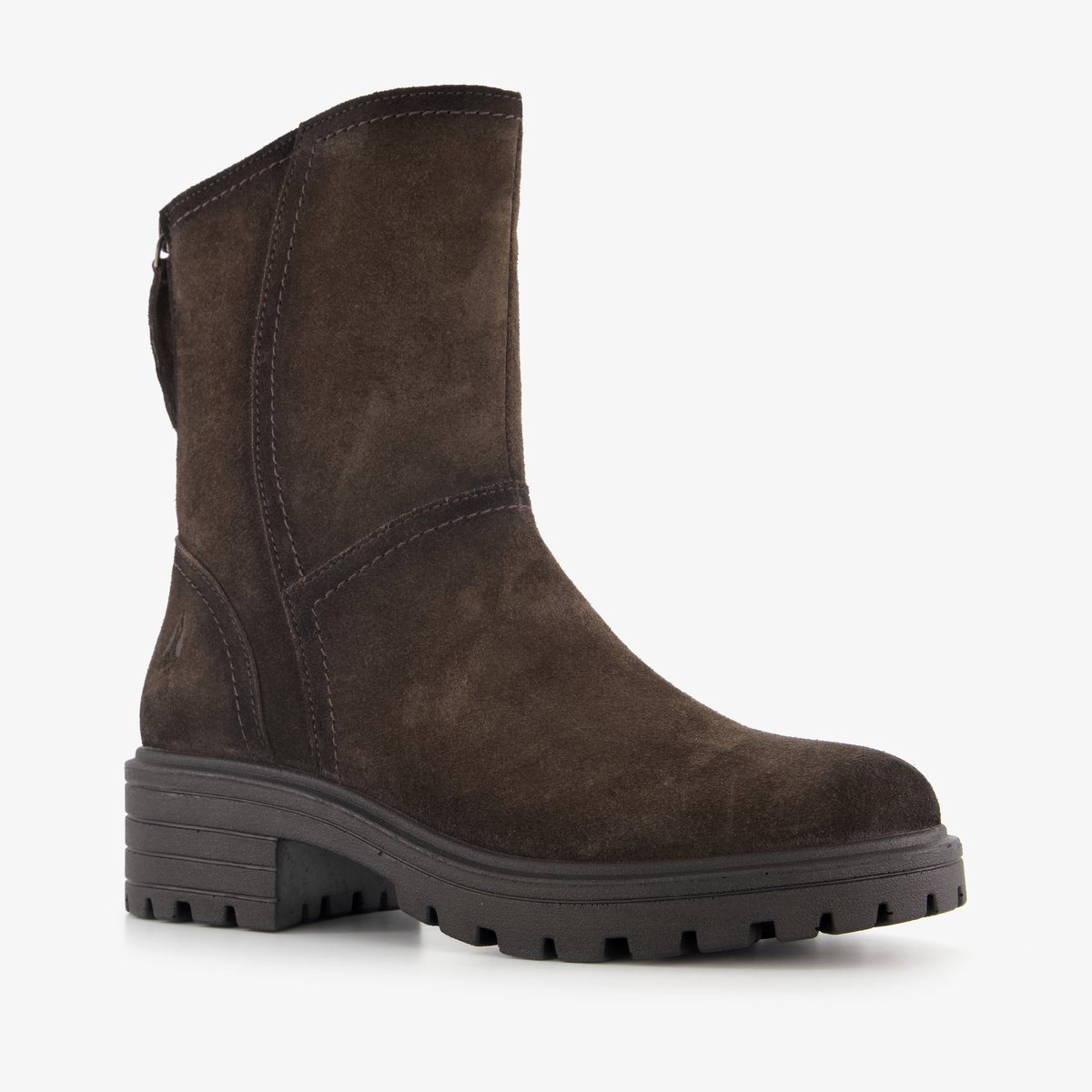 Hush Puppies suède dames boots donkerbruin - Maat 39 - Echt leer - Uitneembare zool