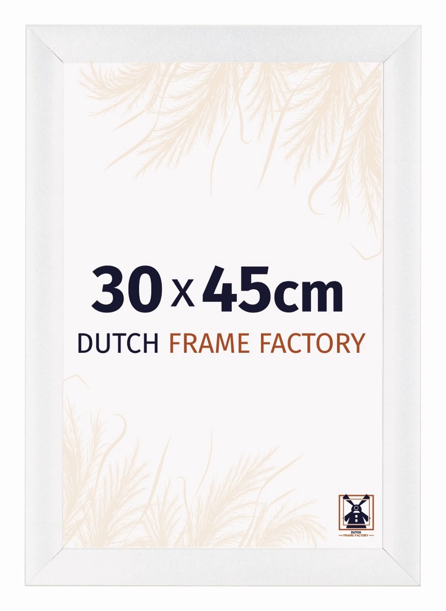 Dutch Frame Factory Fotolijst 30x45 cm - MDF - Wit Hoogglans - Praag