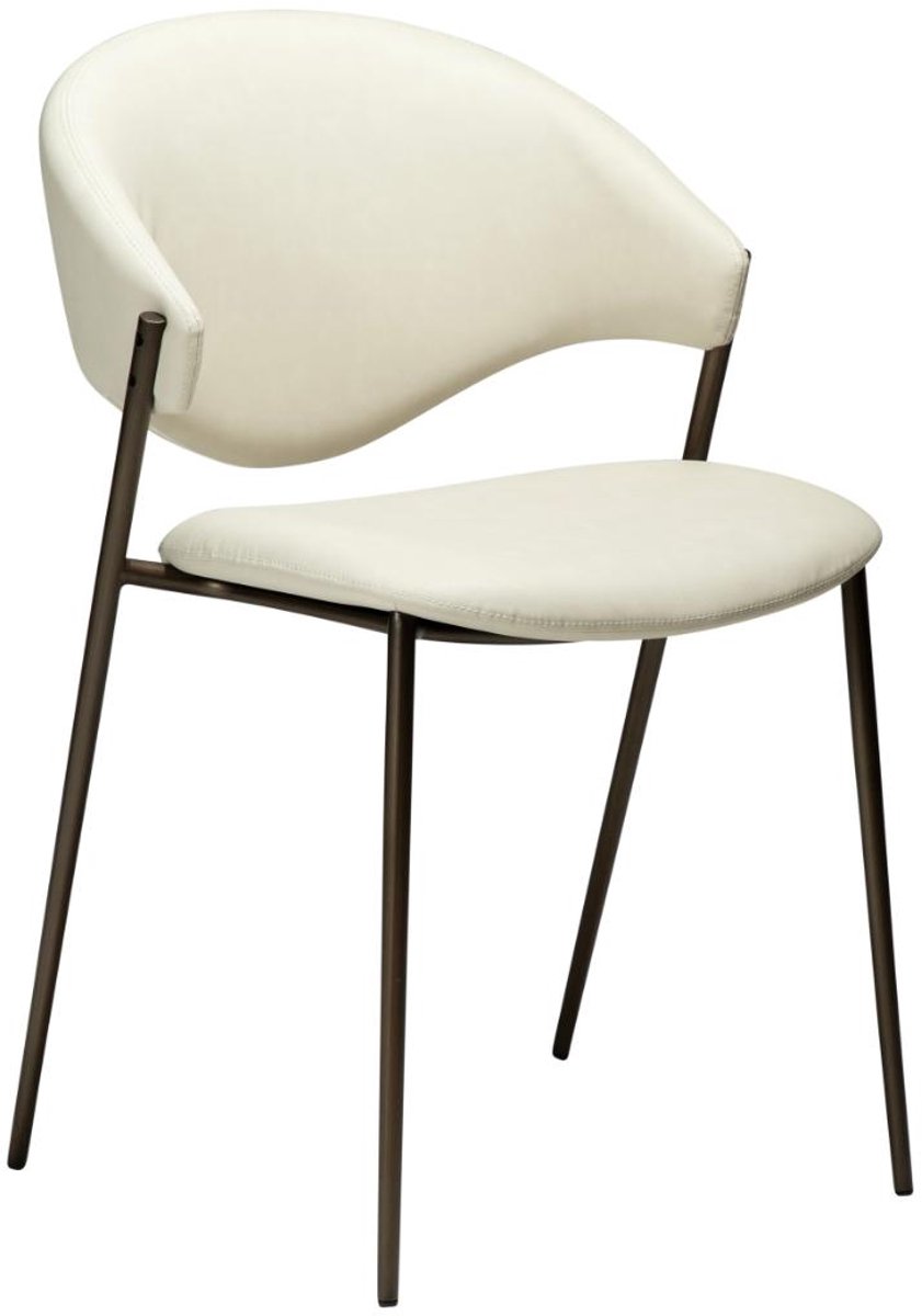 Zone Dan-Form eetkamerstoel PU-kunstleer offwhite.