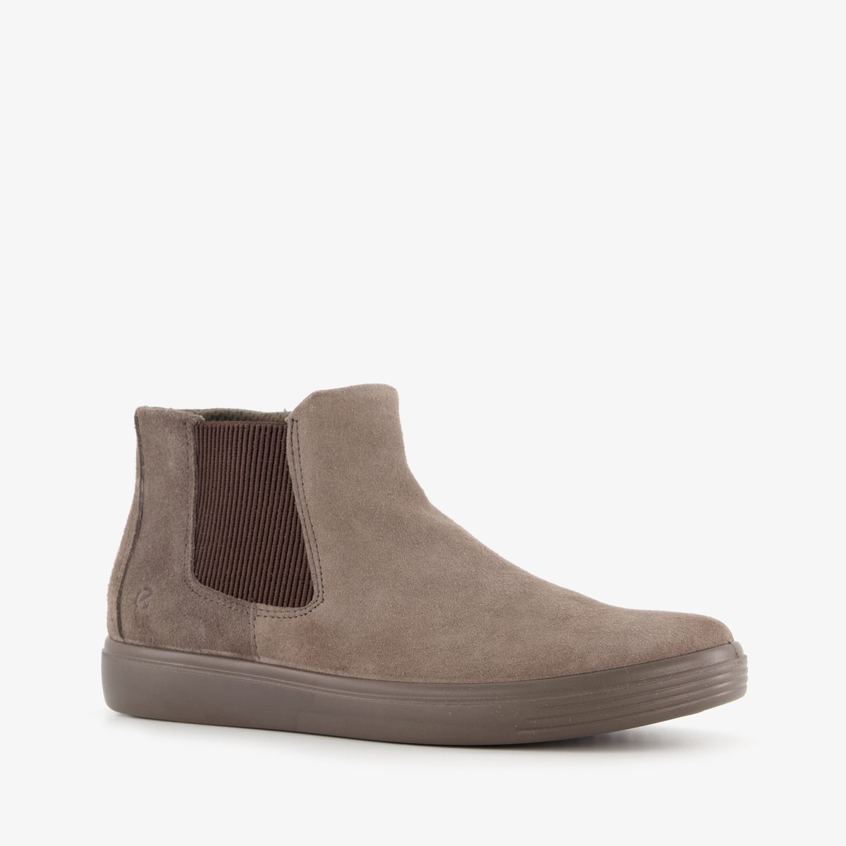 ECCO Classic suède dames Chelsea boots taupe - Bruin - Echt leer - Uitneembare zool - Maat 40