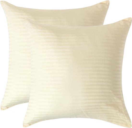 HOMESCAPES Copricuscino 60x60 cm in 100% Cotone - Fodera Decorativa con