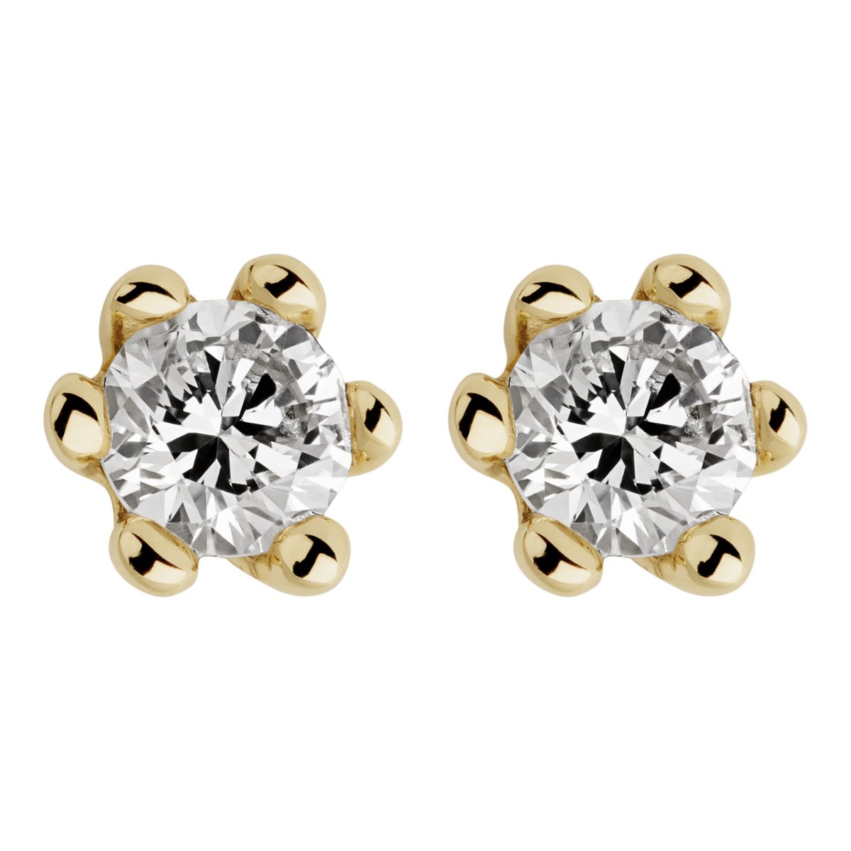 Orolino Ohrringe Gold 585 mit 2 echten Brillanten zus. 0,10ct.