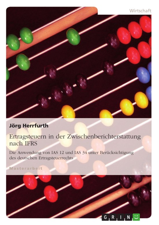 Ertragsteuern in Der Zwischenberichterstattung Nach Ifrs - cover