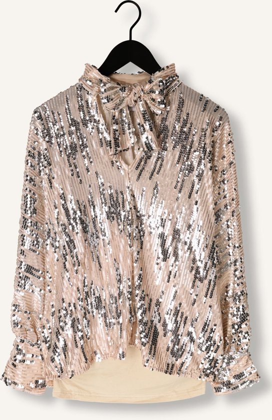Amaya Amsterdam Glitter Blouse Blouses Dames - Zilver - Maat M