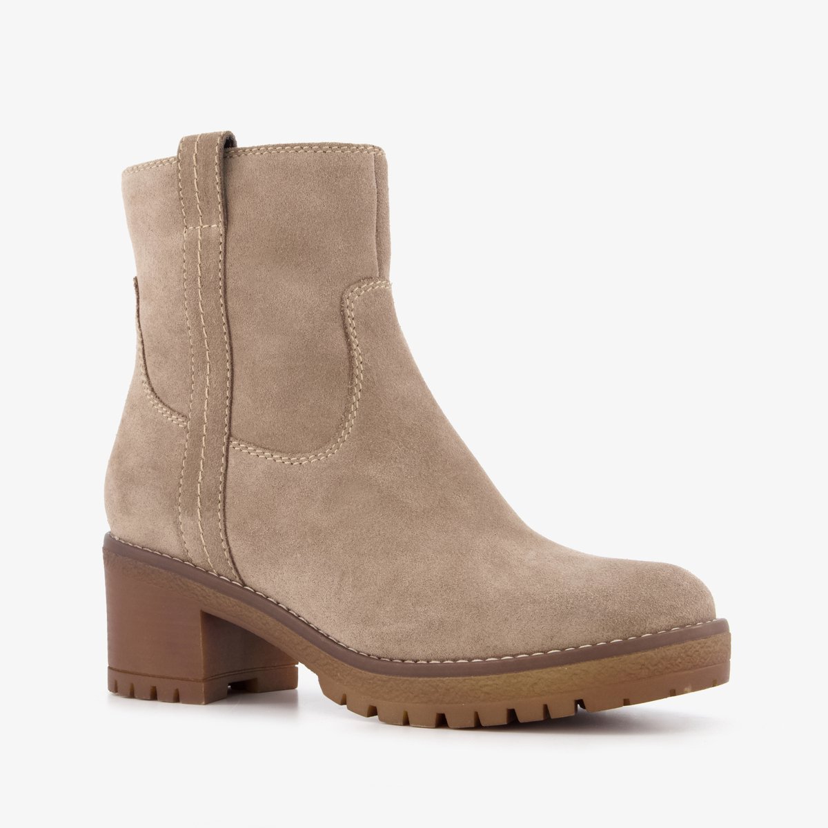 Harper suède dames boots beige - Maat 36 - Echt leer