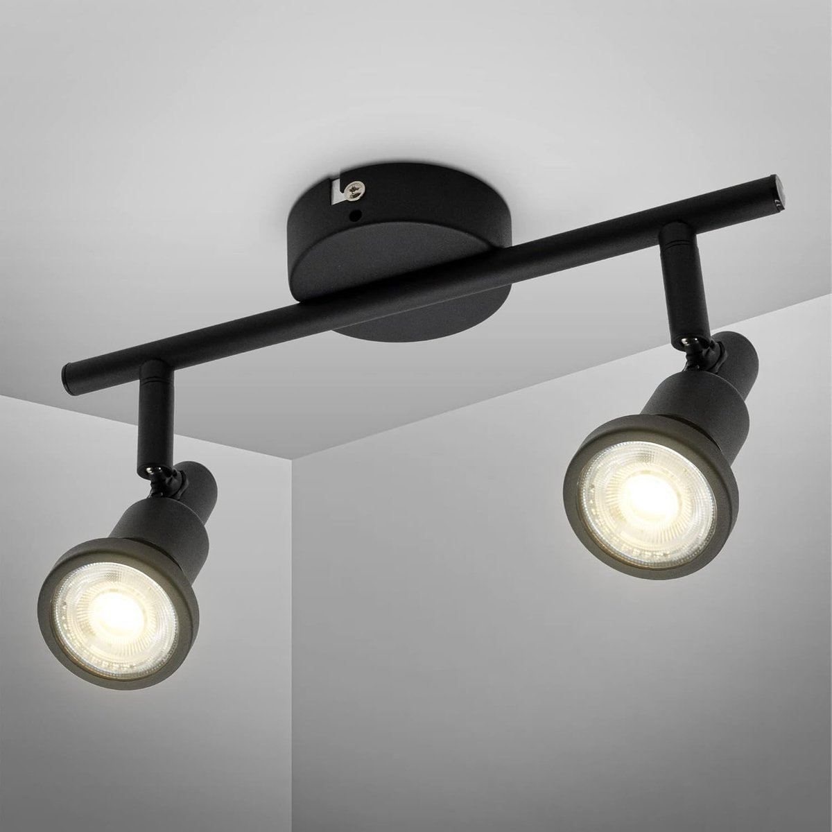 LED Plafondlamp voor Badkamer met 2 draaibare Spots - IP44, 4,8W LED
