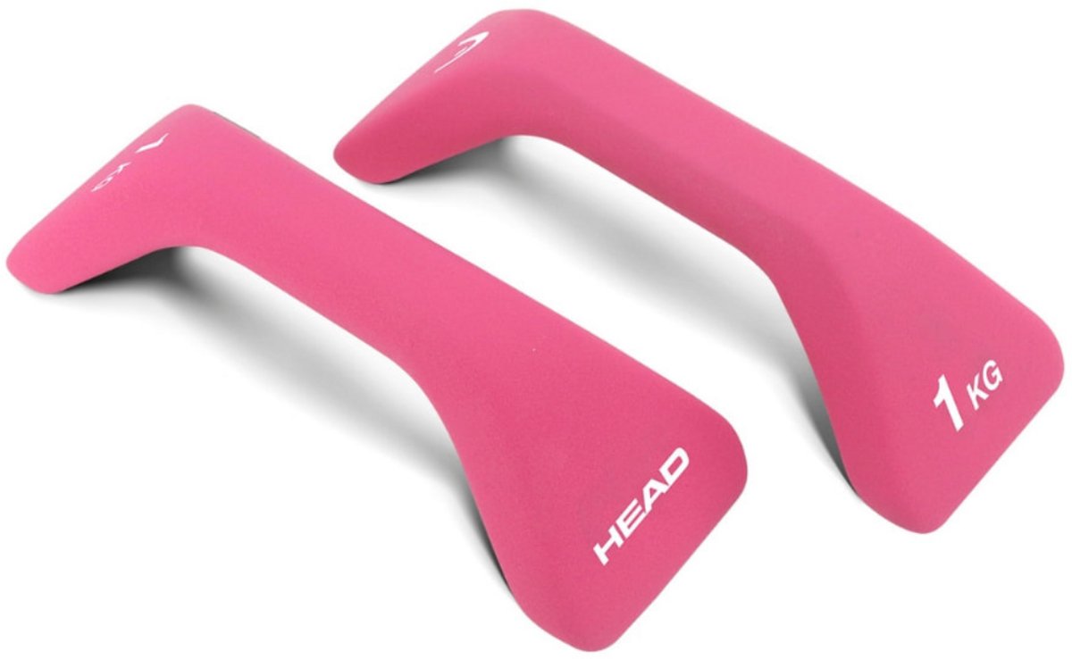 HEAD Push Up Bars Opdruksteunen Dumbells 1 kg Gewichten Set 2 in 1 Roze