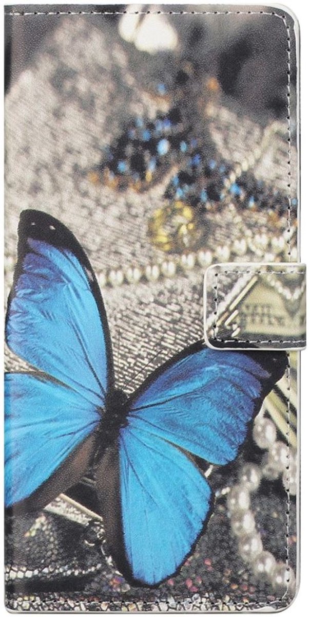 Hoesje Portemonnee Book Case Vlinder Print Geschikt voor Samsung Galaxy S23