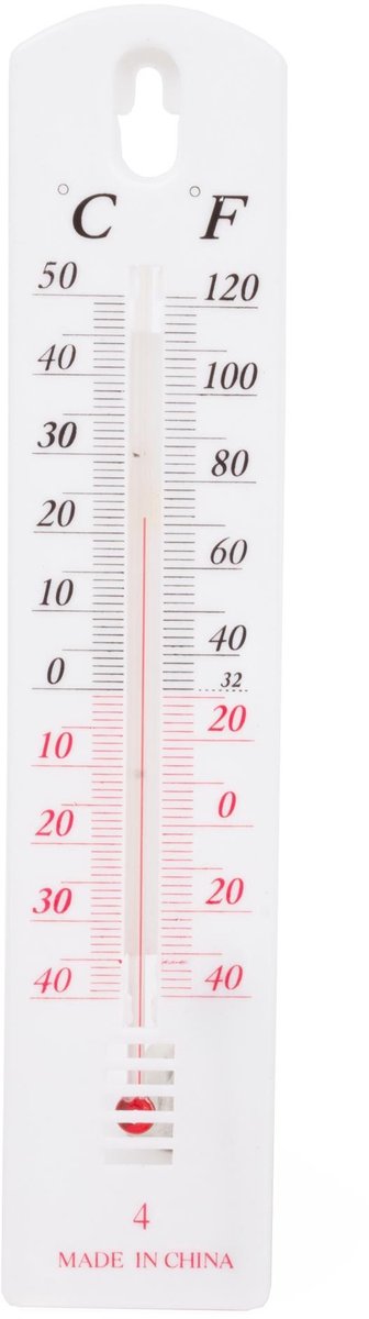 Benson Buitenthermometer - Kunststof - 20 cm - Wit
