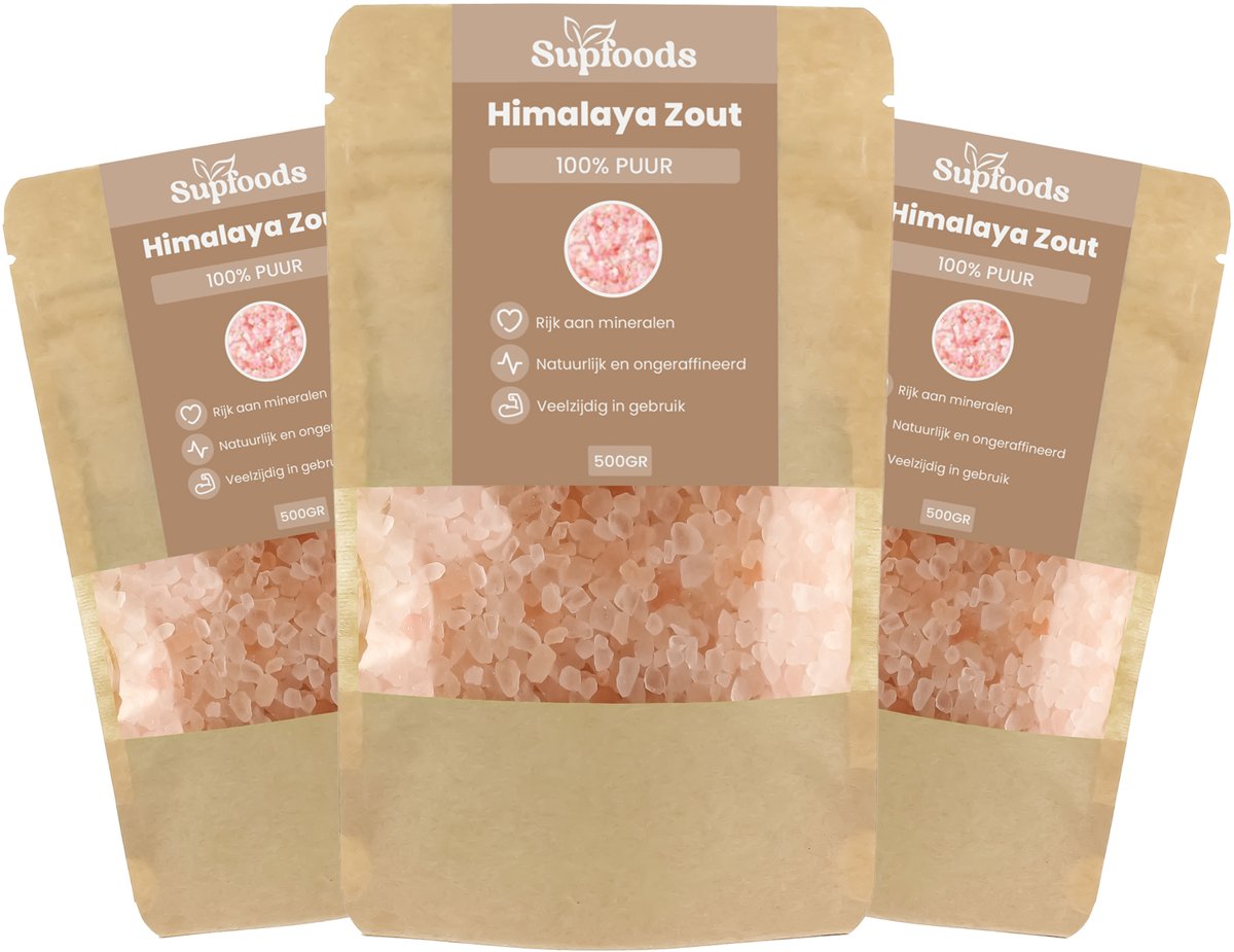 Himalaya Zout 100% Puur - 2000gram - Ideaal als Natuurlijk Keukenzout, Ontspannend Badzout of Gezichtsscrub - Himalaya Zout Grof - Steenzout