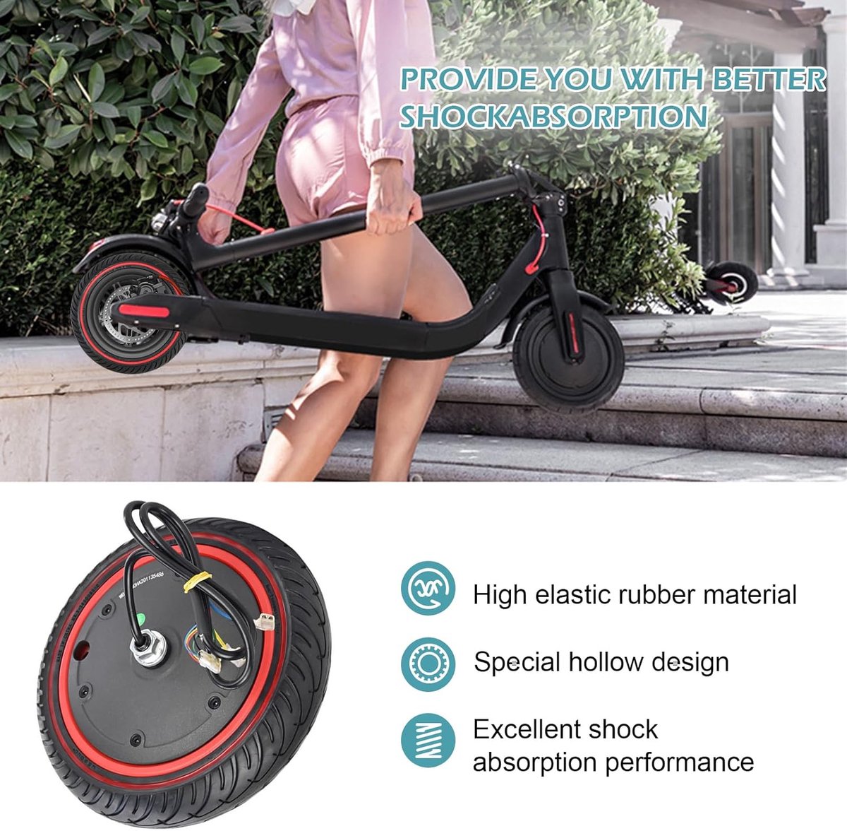 8.5 Inch Solid Rubber Tire - Scooter - Xiaomi Pro 2 - M365 Pro 1S - Elektrische Scooter - 8.5 Inch Solid Tyres – foto 4