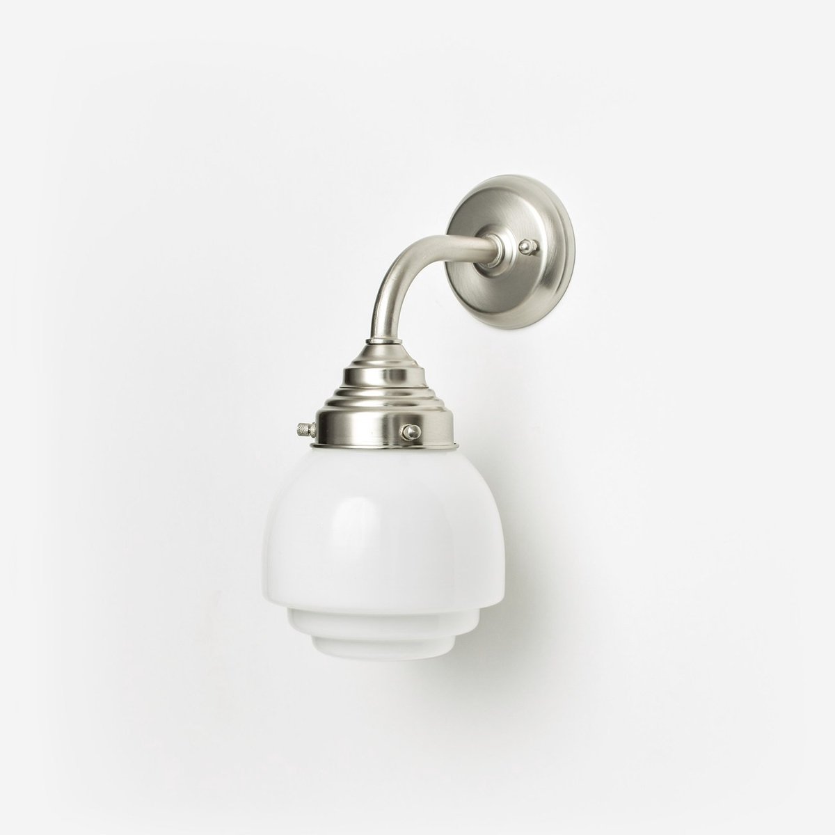 Wandlamp Gispen Vlak Curve Matnikkel - Art Deco Trade
