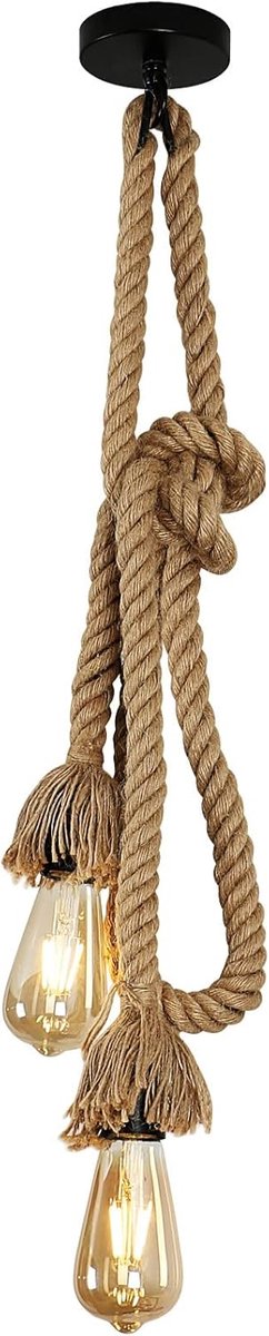 Haobosic - Hanglamp - Touw design - 2-delige armatuur - E27 fittingen