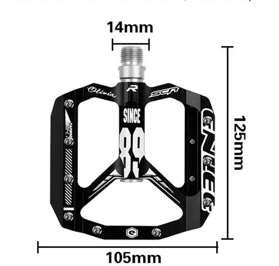 Aluminium Fietspedaal Cnc Mtb-pedalen Voor All Mountain Xcamfr Black van Xcamfr — afbeelding 2