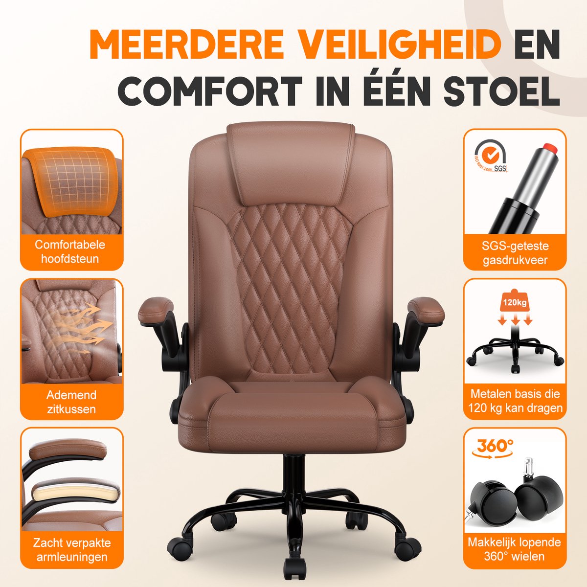Elekiatech Ergonomische Bureaustoel thumbnail 5