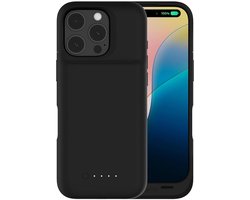 Mophie Juice Pack - Powerbank Hoesje Geschikt voor iPhone 16 Pro - Back Cover met 2.800 mAh Ingebouwde Batterij - Battery Case - LED Lampjes - USB-C - Zwart