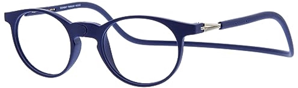 Ronde ouderszichtsbril met magneet en blauw lichtfilter - ontspiegelde leesbril voor dames en heren