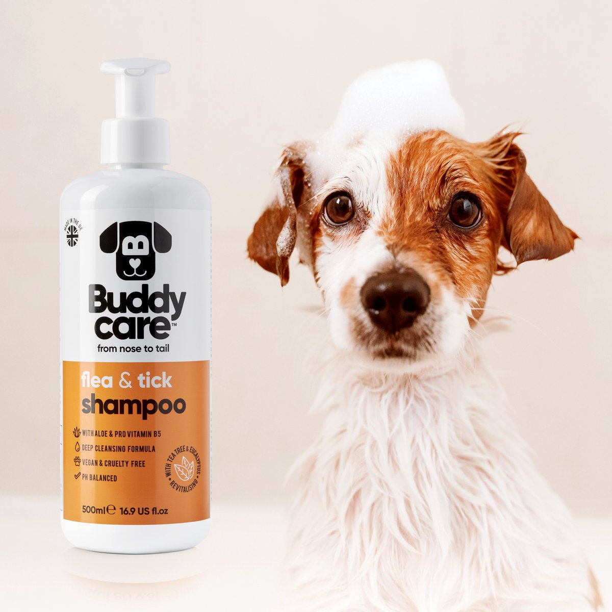 Buddycare Hondenshampoo Anti vlooien en teken 500ml