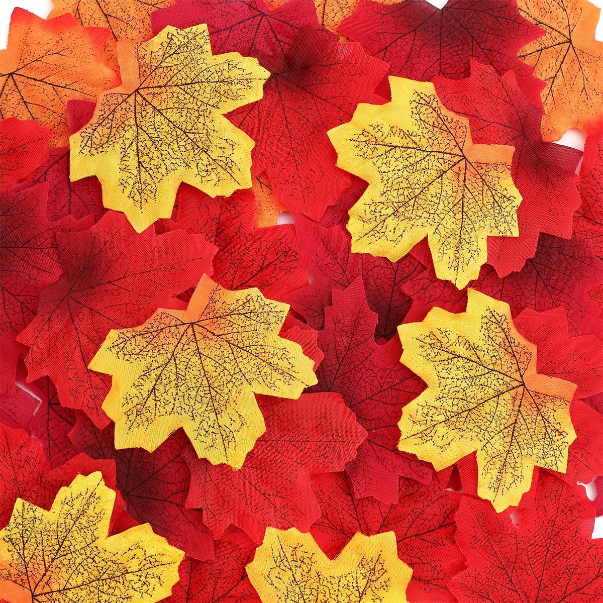 300 stuks Kunstmatige Herfstbladeren, Levensecht Herfst Esdoornblad 8,5cm Nep Herfstbladeren voor Knutselen Bruiloft Slinger Festivalfeest Thanksgiving Huis Tafel Decoraties