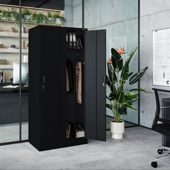 JAN NOWAK - Armoire métallique KACPER - Armoire à 4 compartiments - Zwart