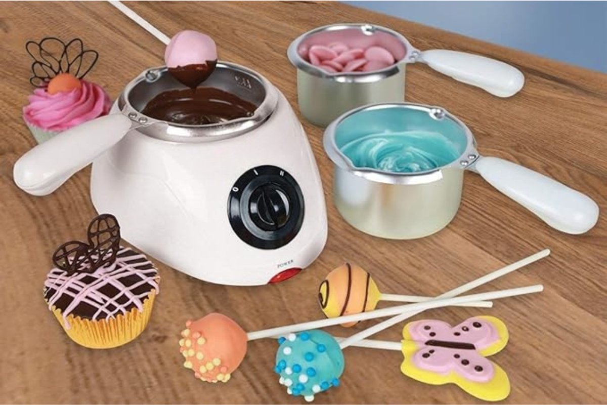 MMP®Chocoladefontein - Chocolade fontein - Chocolade druppels - Wit - 19cm x 15cm x 9 cm